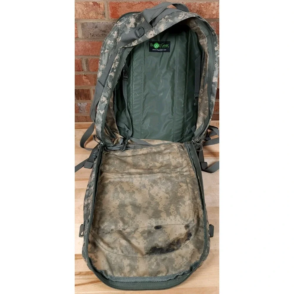 Bugout Gear ACU Camo Convertible Backpack Travel Green Digicam Bag